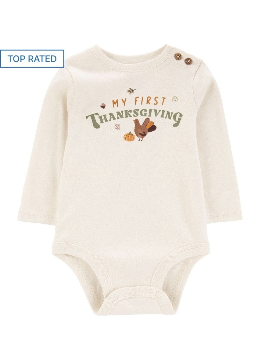 Carter's My First Thanksgiving Bodysuit NWT 24M Ivory